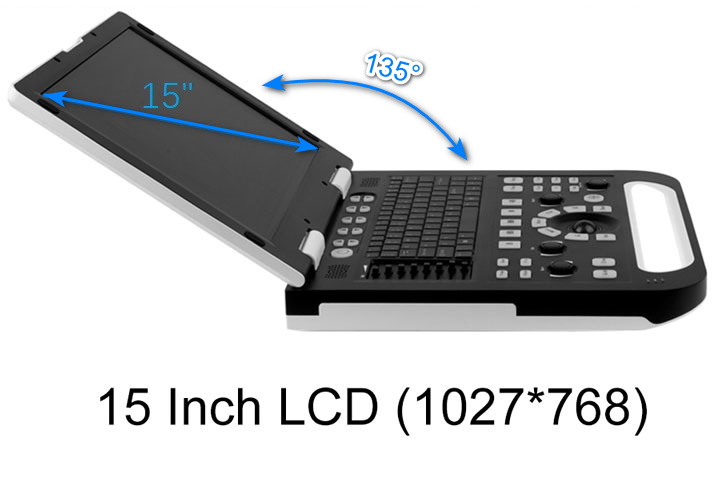 BN100 Laptop B Ultrasoniese Skandeerder vir verterinêre doeleindes 02 skerm 15 duim